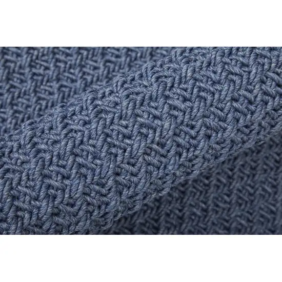Blue Hand Woven Area Rug Photo 9
