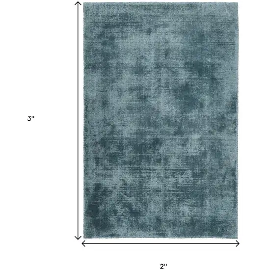 Blue Hand Woven Distressed Area Rug Photo 5