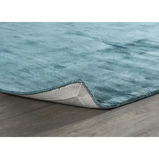 Blue Hand Woven Distressed Area Rug Photo 3