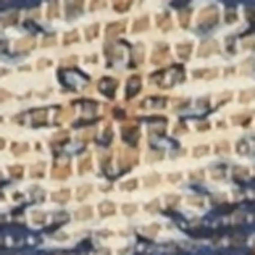 3'X5' Blue Hand Woven Oval Medallion Indoor Area Rug Photo 6