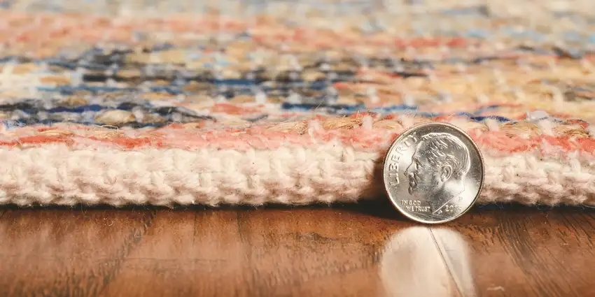 Blue Hand Woven Oval Medallion Indoor Area Rug Photo 6