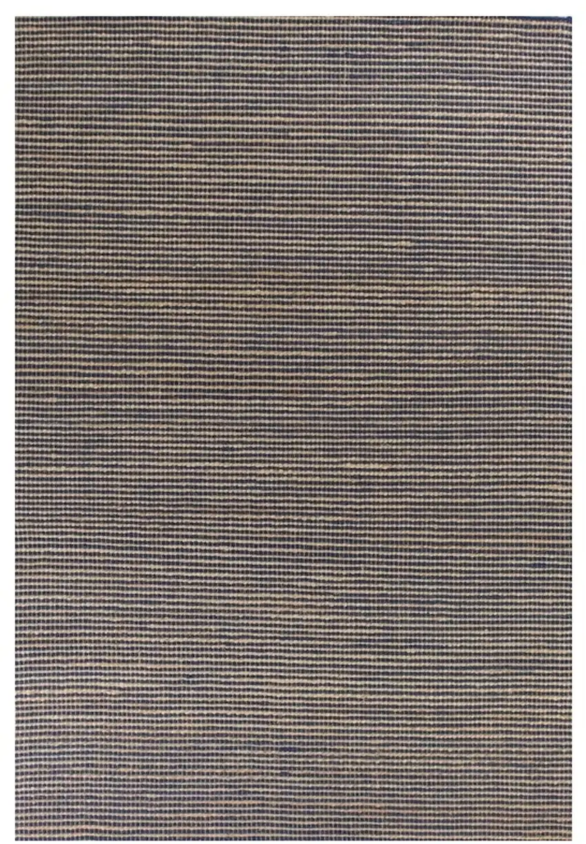 Blue Hand Woven Wool And Jute Indoor Area Rug Photo 2