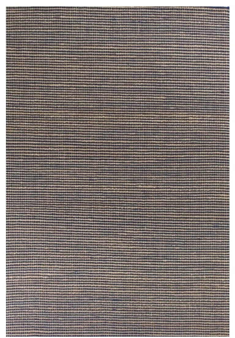 Blue Hand Woven Wool And Jute Indoor Area Rug Photo 2