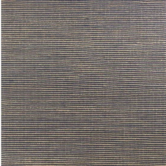 Blue And Beige Abstract Hand Woven Area Rug Photo 4