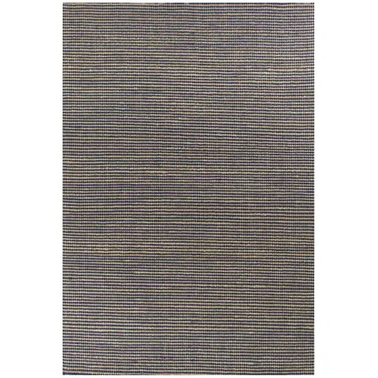Blue And Beige Abstract Hand Woven Area Rug Photo 1