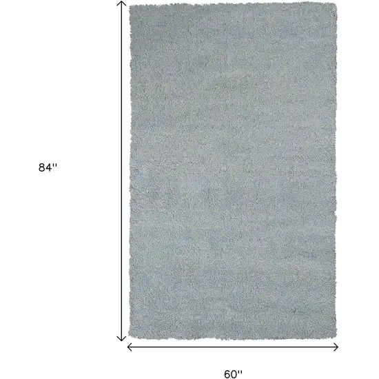 Blue Shag Hand Woven Area Rug Photo 3