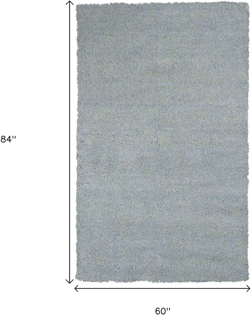 Blue Shag Hand Woven Area Rug Photo 3