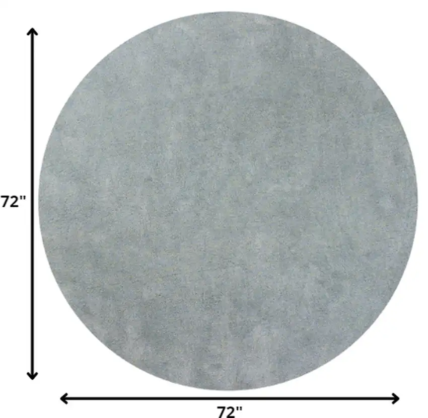 Blue Heather Round Indoor Shag Rug Photo 2