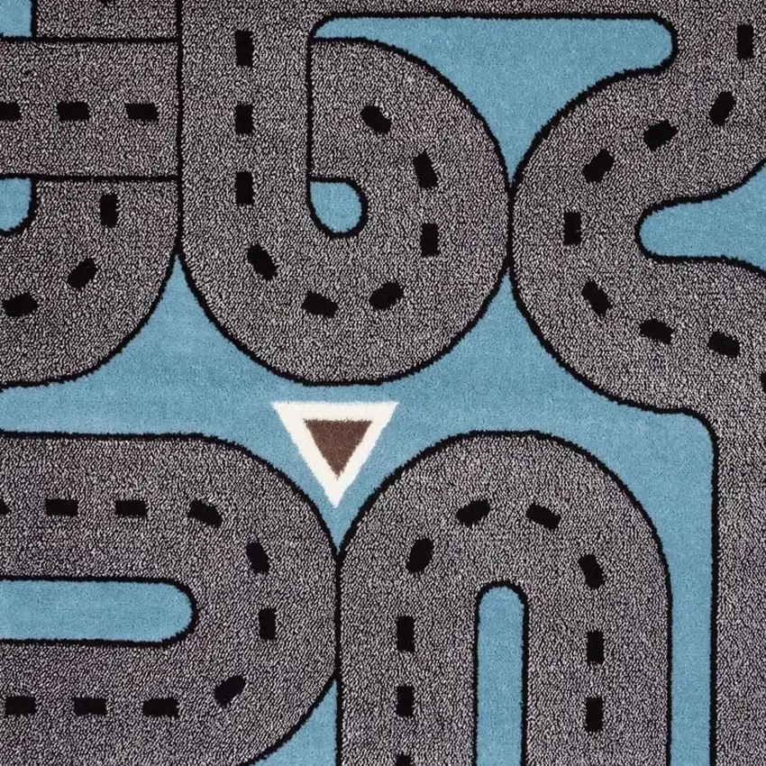 Blue Imaginative Racetrack Area Rug Photo 4