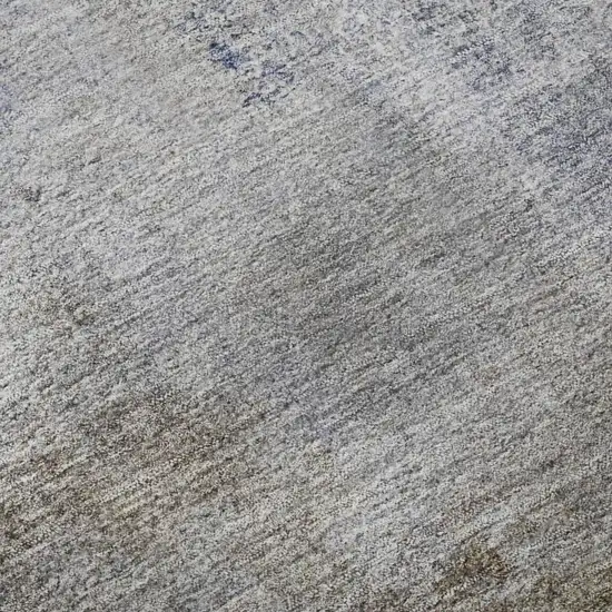 Blue Ivory And Beige Abstract Washable Area Rug With UV Protection Photo 8