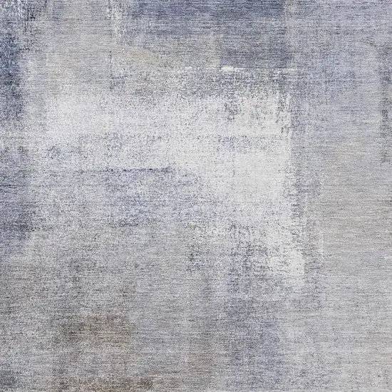 Blue Ivory And Beige Abstract Washable Area Rug With UV Protection Photo 3