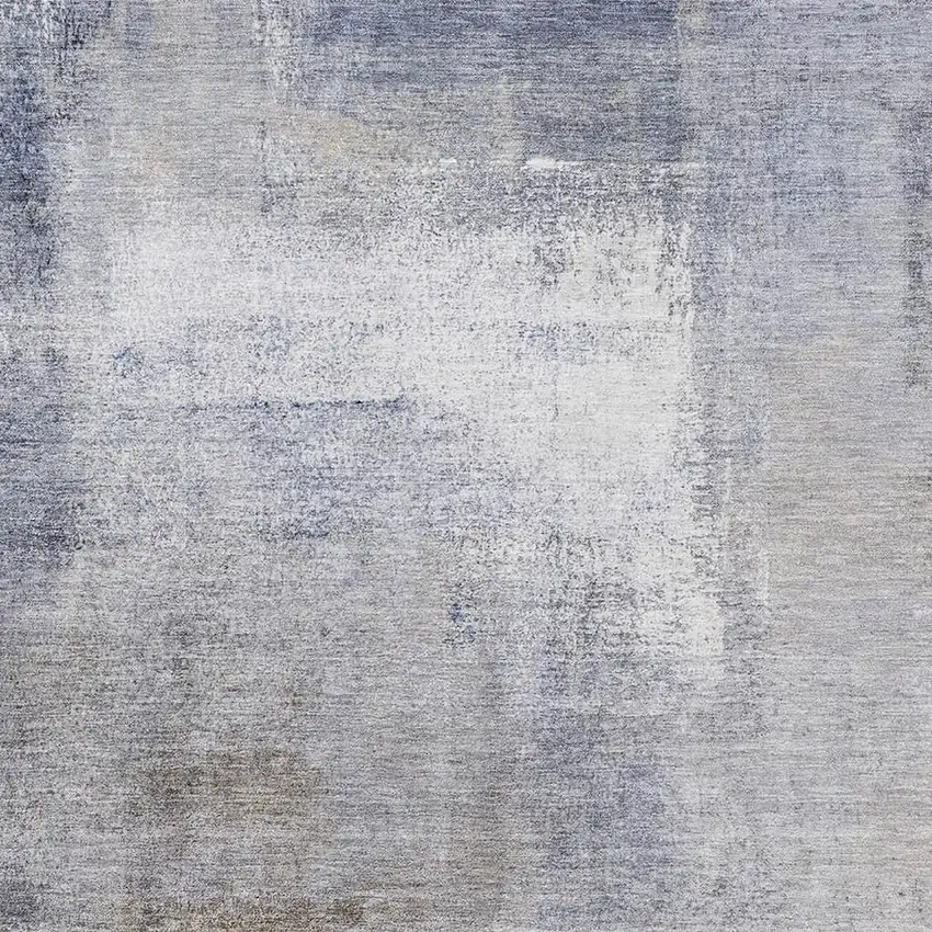 Blue Ivory And Beige Abstract Washable Area Rug With UV Protection Photo 3