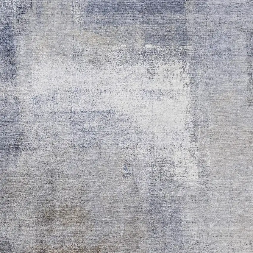 Blue Ivory And Beige Abstract Washable Area Rug With UV Protection Photo 3