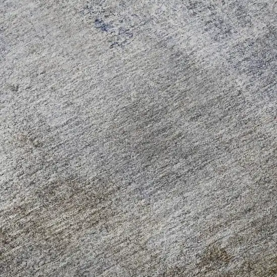 Blue Ivory And Beige Abstract Washable Area Rug With UV Protection Photo 9