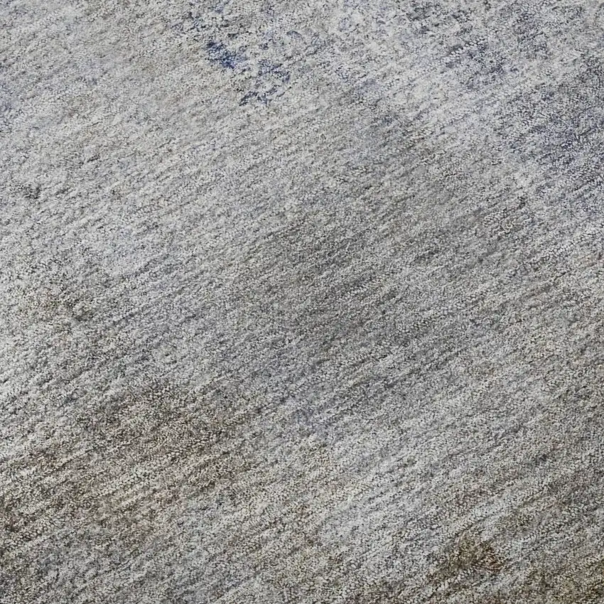 Blue Ivory And Beige Abstract Washable Area Rug With UV Protection Photo 9