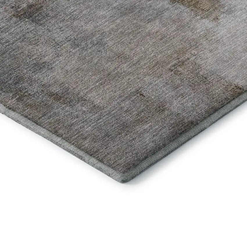 Blue Ivory And Beige Abstract Washable Area Rug With UV Protection Photo 7