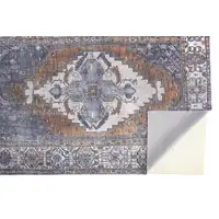 Photo of Blue Ivory And Brown Floral Area Rug