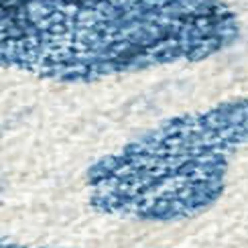 Blue Ivory And Brown Striped Washable Indoor Outdoor Area Rug Photo 2