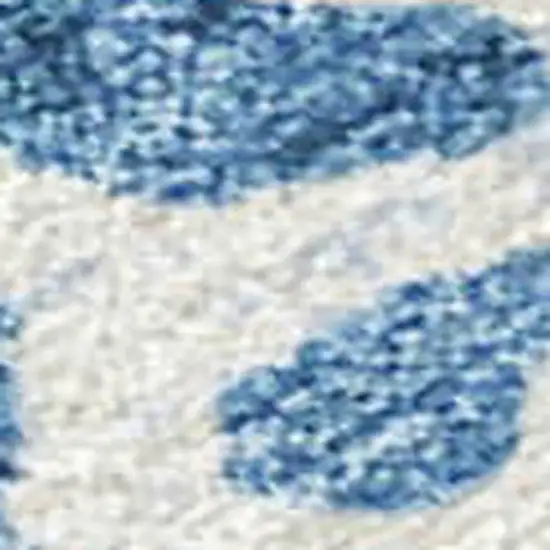 Blue Ivory And Brown Striped Washable Indoor Outdoor Area Rug Photo 2