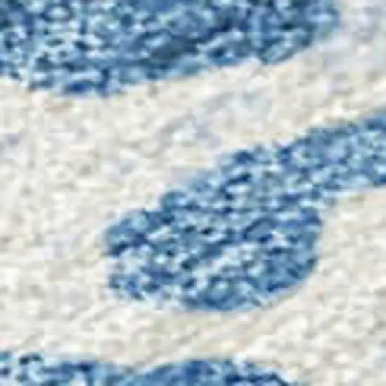 Blue Ivory And Brown Striped Washable Indoor Outdoor Area Rug Photo 2