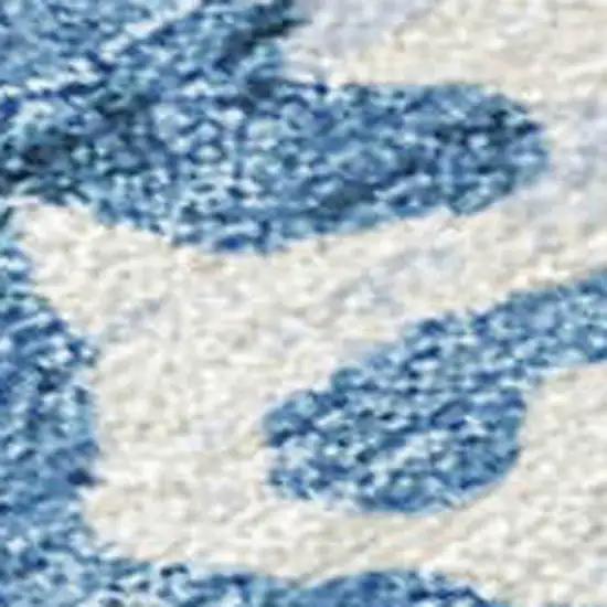 Blue Ivory And Brown Striped Washable Indoor Outdoor Area Rug Photo 3