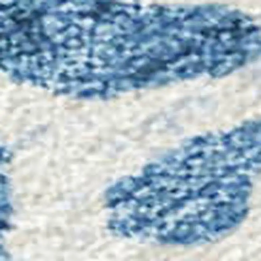 Blue Ivory And Brown Striped Washable Indoor Outdoor Area Rug Photo 2