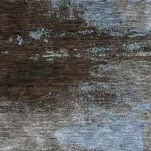 Photo of Blue Ivory And Charcoal Abstract Washable Area Rug With UV Protection