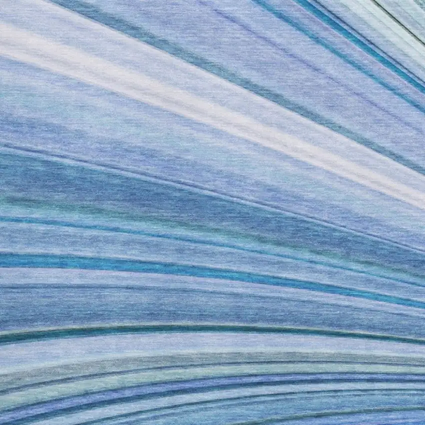 Blue Ivory And Gold Abstract Washable Area Rug With UV Protection Photo 5