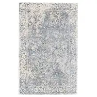 Photo of Blue Ivory And Gray Abstract Hand Woven Area Rug