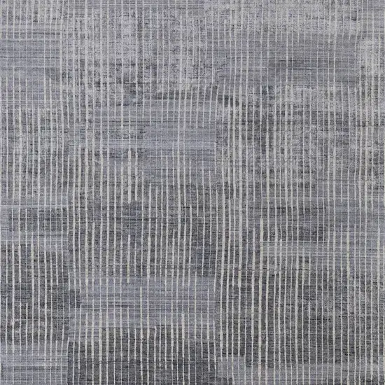 Blue Ivory And Gray Abstract Hand Woven Distressed Area Rug Photo 4