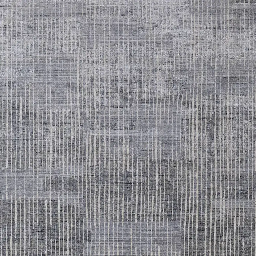 Blue Ivory And Gray Abstract Hand Woven Distressed Area Rug Photo 4