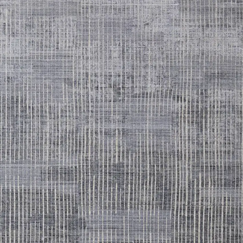 Blue Ivory And Gray Abstract Hand Woven Distressed Area Rug Photo 4