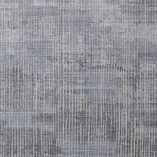Blue Ivory And Gray Abstract Hand Woven Distressed Area Rug Photo 9
