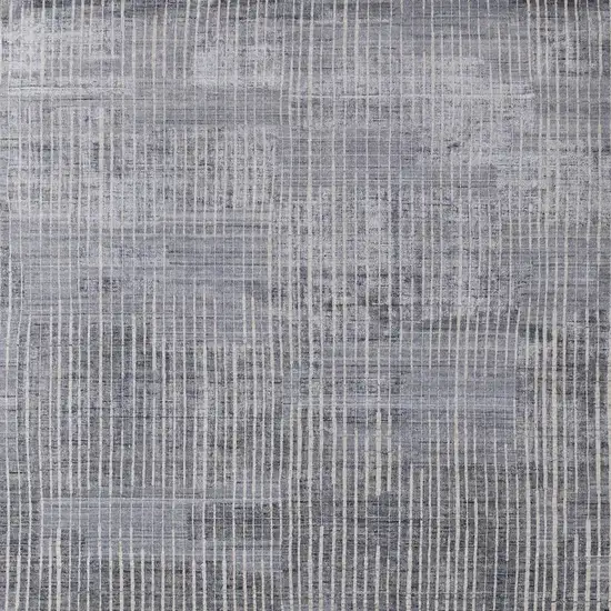 Blue Ivory And Gray Abstract Hand Woven Distressed Area Rug Photo 4