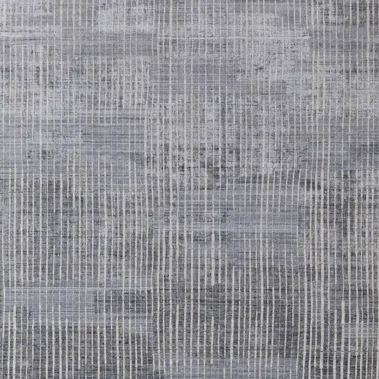 Blue Ivory And Gray Abstract Hand Woven Distressed Area Rug Photo 4