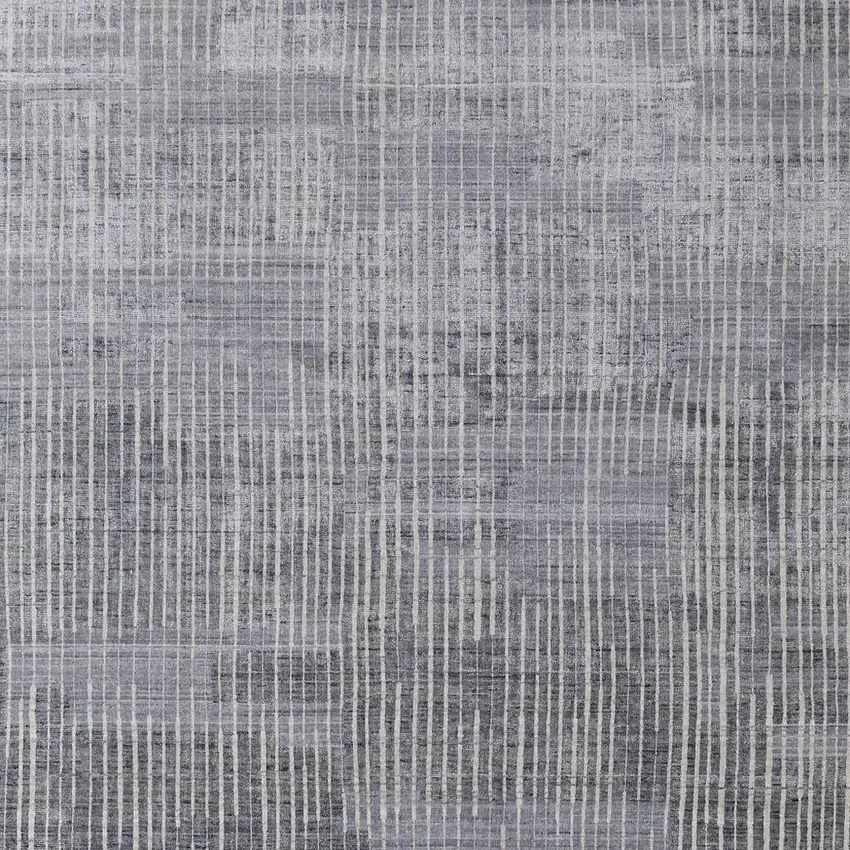 Blue Ivory And Gray Abstract Hand Woven Distressed Area Rug Photo 4