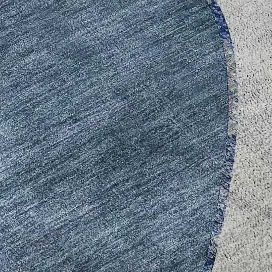 Blue Ivory And Gray Abstract Washable Area Rug With UV Protection Photo 8