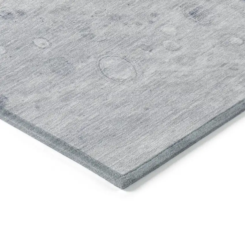 Blue Ivory And Gray Abstract Washable Indoor Outdoor Area Rug Photo 9