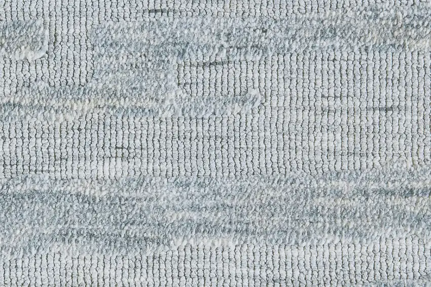 Blue Ivory And Gray Geometric Distressed Stain Resistant Area Rug Photo 9