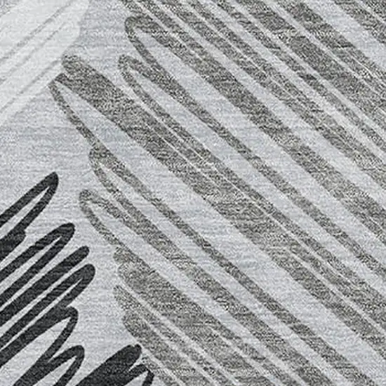 Blue Ivory And Gray Geometric Washable Area Rug With UV Protection Photo 3