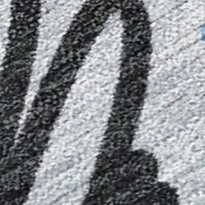 Photo of Blue Ivory And Gray Geometric Washable Indoor Outdoor Area Rug