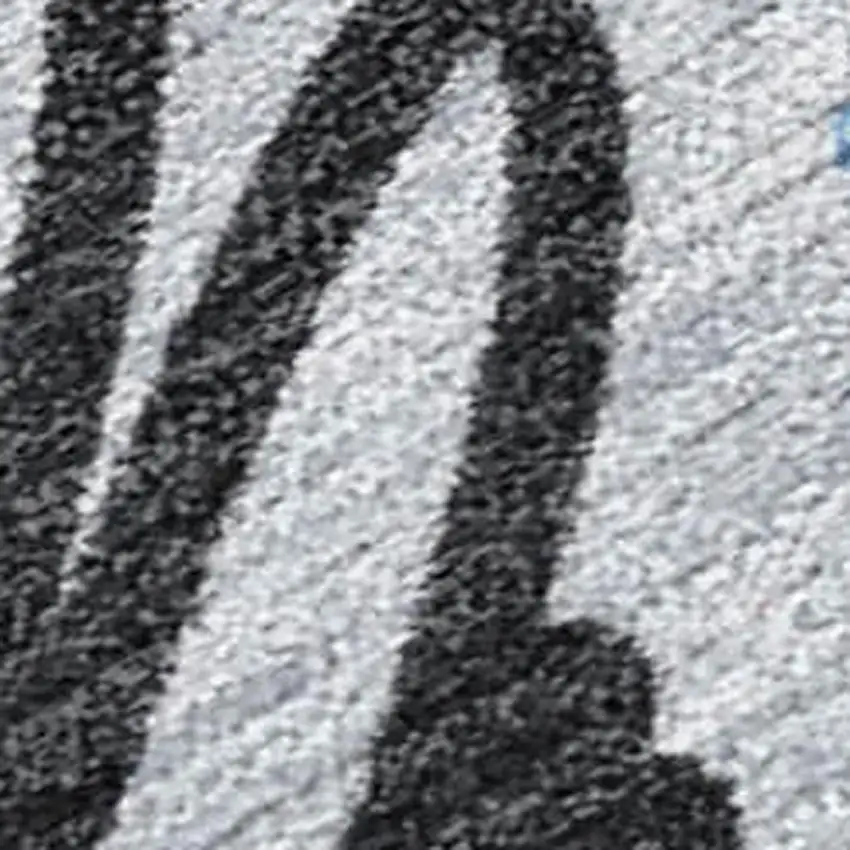 Blue Ivory And Gray Geometric Washable Indoor Outdoor Area Rug Photo 1