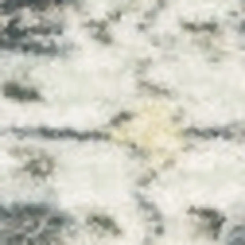 Blue Ivory And Grey Oriental Power Loom Stain Resistant Area Rug Photo 5