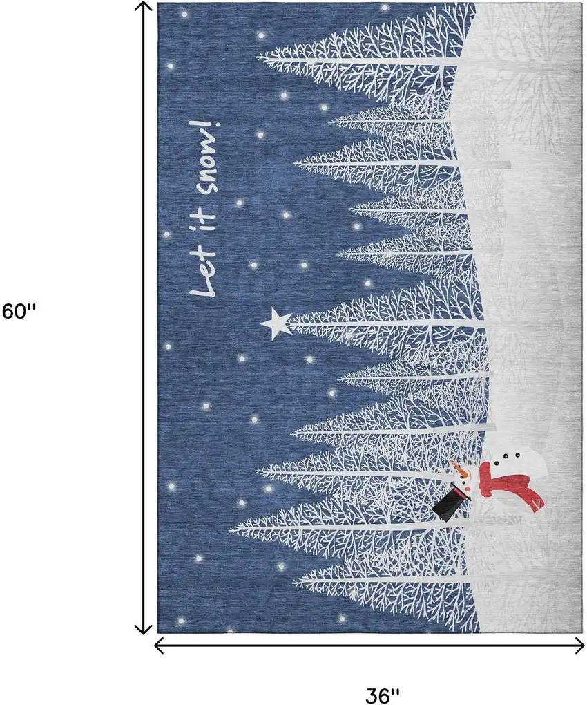 Blue Ivory And Red Botanical Leaves Washable Area Rug With UV Protection Photo 3