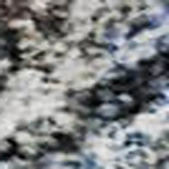 Blue Ivory And Taupe Abstract Geometric Washable Area Rug With UV Protection Photo 2