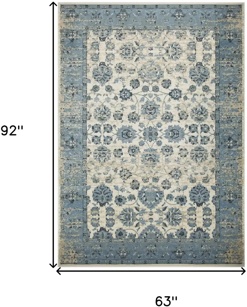 Ivory Oriental Area Rug Photo 6