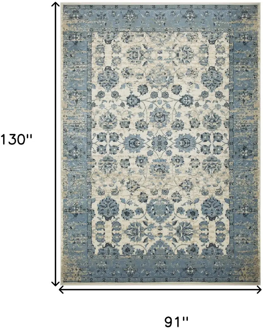 Ivory Oriental Area Rug Photo 6
