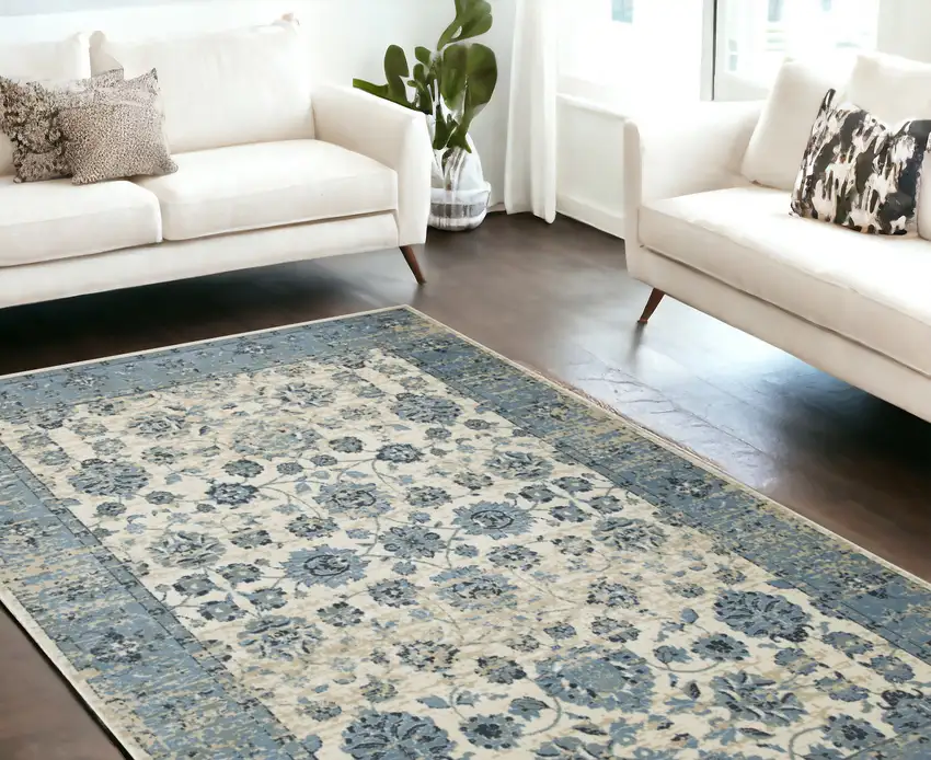 Ivory Oriental Dhurrie Area Rug Photo 1