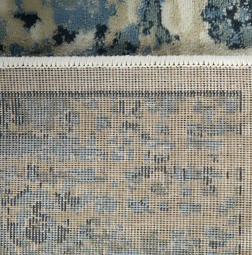 8' Ivory Round Oriental Area Rug Photo 4