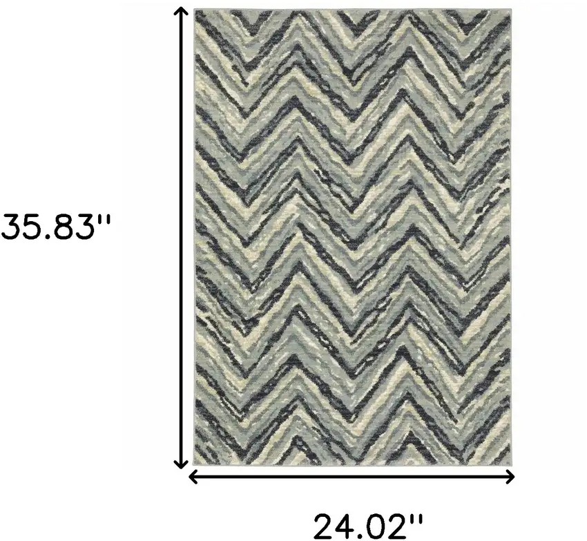 Blue Ivory Grey Beige And Light Blue Geometric Power Loom Stain Resistant Area Rug Photo 10